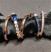 Anello Sangiorgi Preziosi Donna Anello Smeraldo in Oro rosa Zaffiro 157000-14